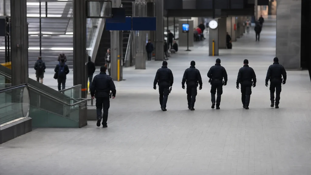 Bundespolizei-Einsatz an einem Bahnhof als Symbolbild für eine Festnahme in Essen.