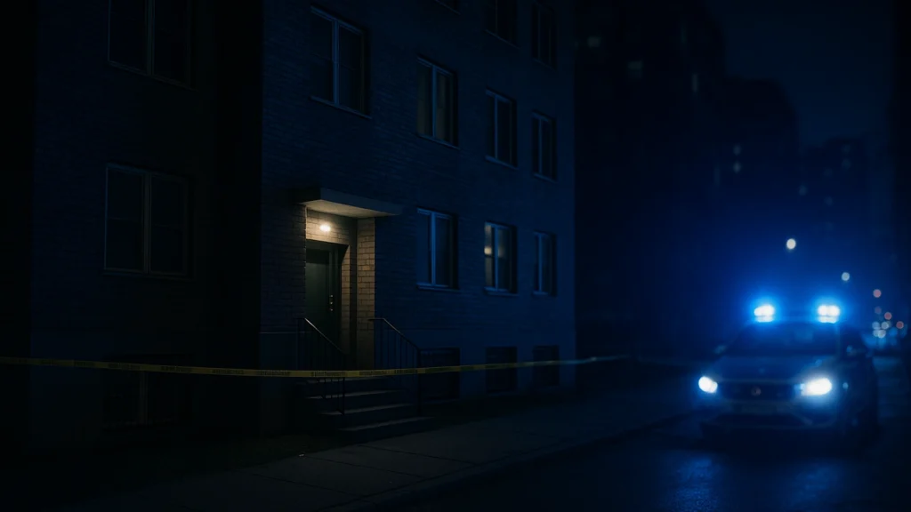 Polizeieinsatz an einem Mehrfamilienhaus als Symbol für Ermittlungen nach Schüssen in Köln.