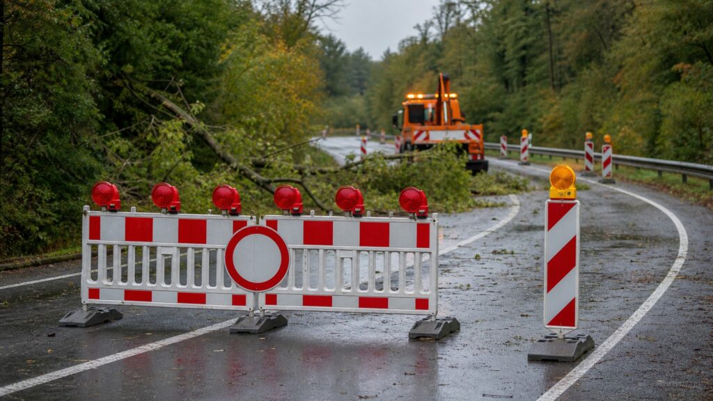 Neue Sperrungen in NRW: Baum, Baustellen und Brückenarbeiten bremsen den Verkehr