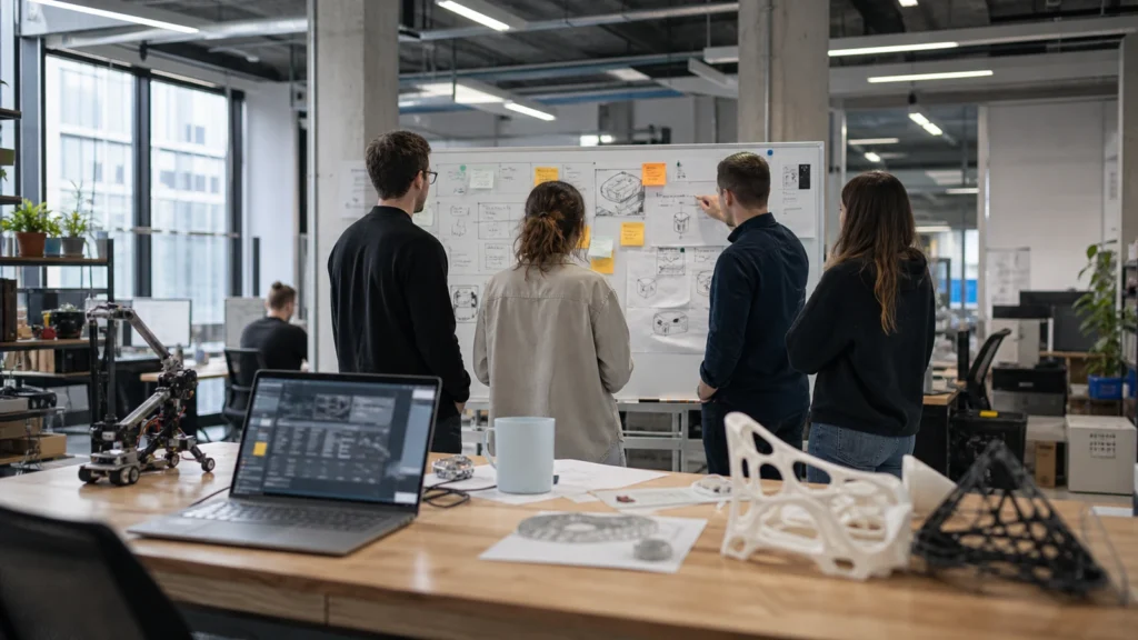 Moderner Startup-Arbeitsraum als Symbolbild für junge Unternehmen in NRW.