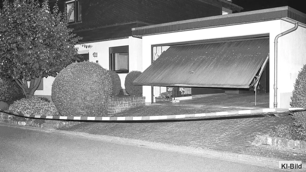 Garage eines Wohnhauses als Symbol für einen versuchten Einbruch in Arnsberg.