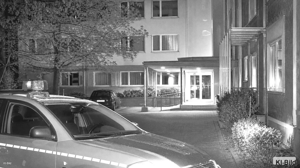 Polizeieinsatz vor einem Gebäude als Symbol für Ermittlungen in Arnsberg-Neheim.