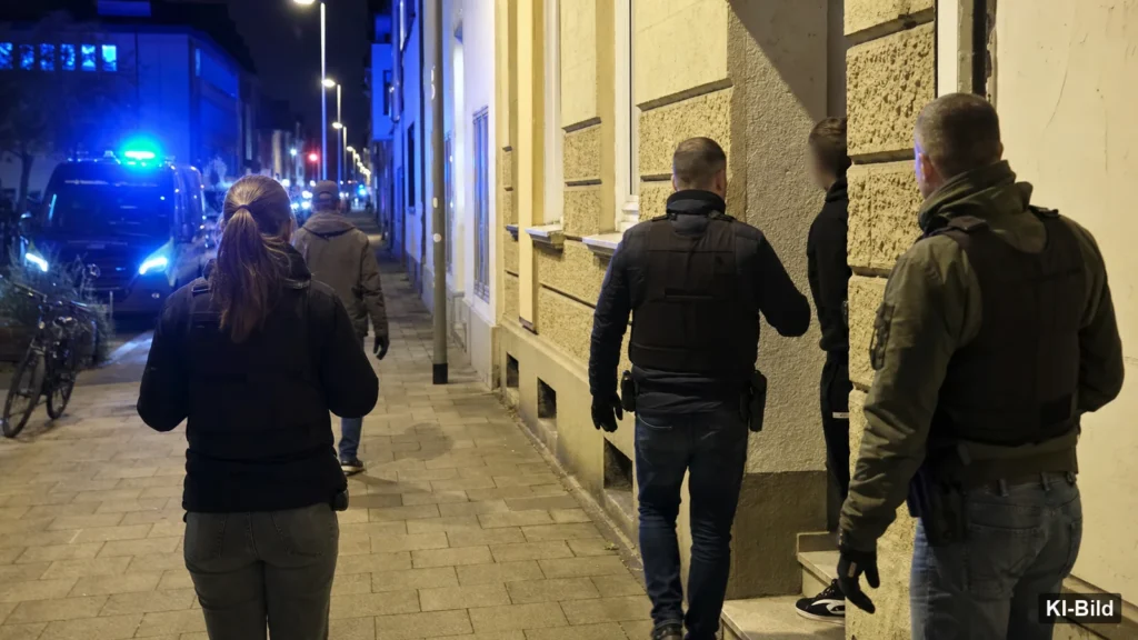 Polizeieinsatz auf einer Dortmunder Straße als Symbol für Ermittlungen wegen Drogenhandels.