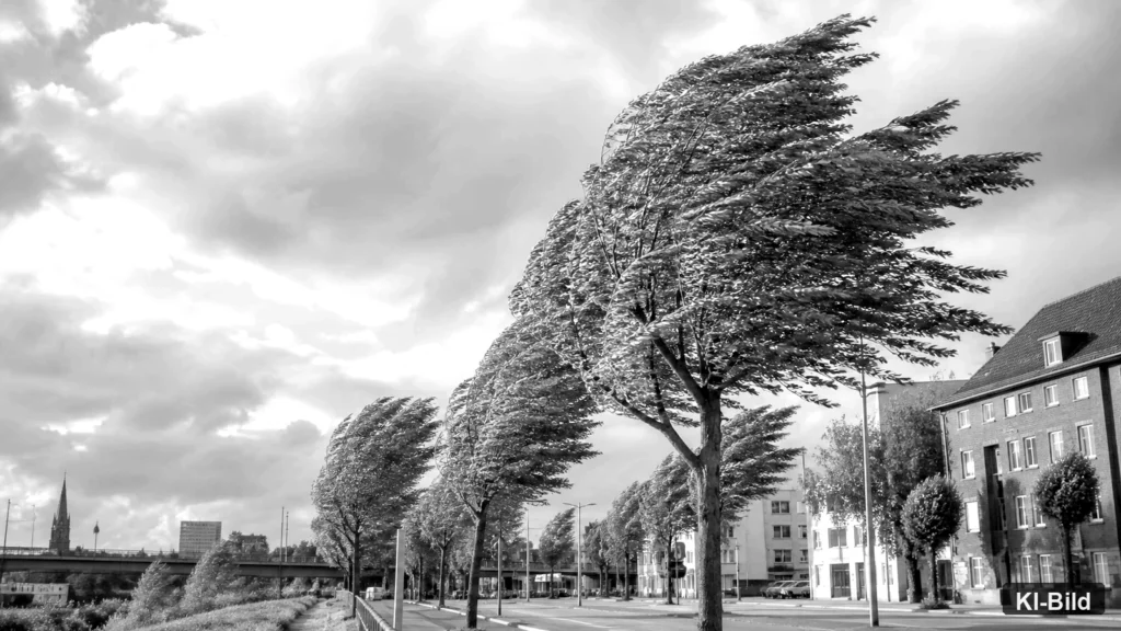 DWD meldet stark böigen Wind in NRW