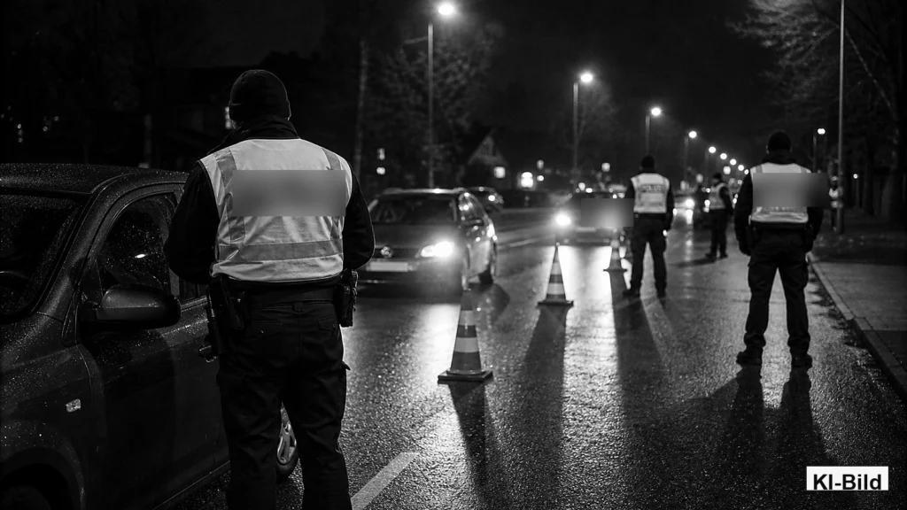 Polizeikontrolle als Symbol für einen Schwerpunkteinsatz in Lippstadt.