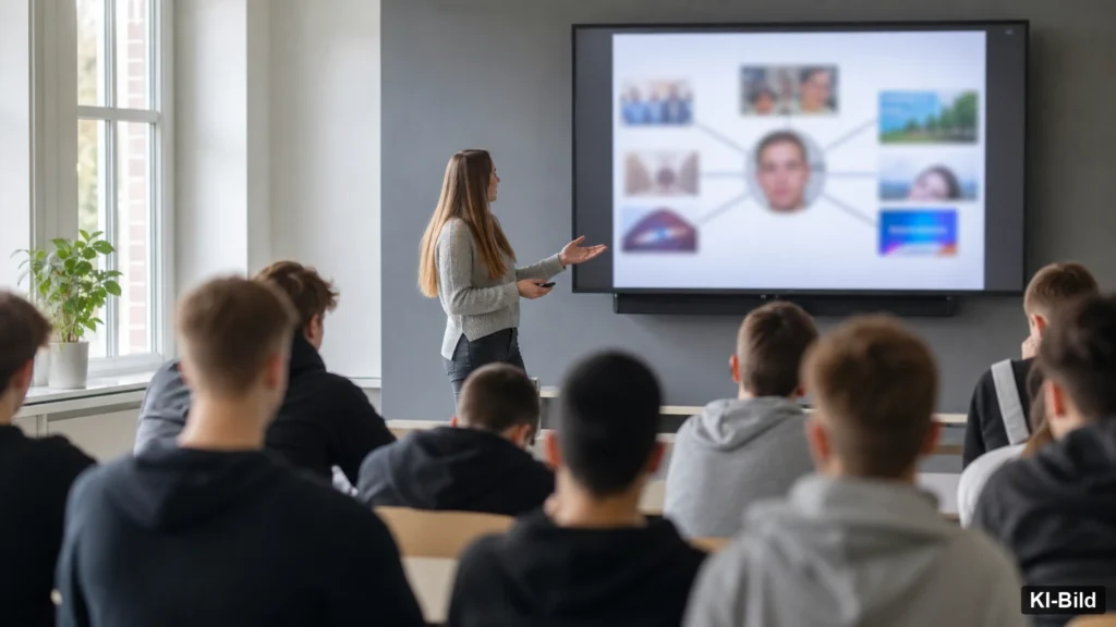 Unterricht zur Medienkompetenz als Symbol für ein Präventionsprojekt in Neuss.