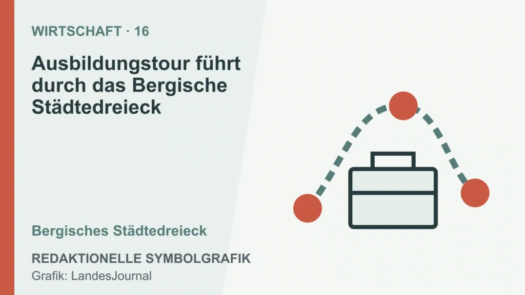 Redaktionelle Symbolgrafik zur Meldung Ausbildungstour führt durch das Bergische Städtedreieck