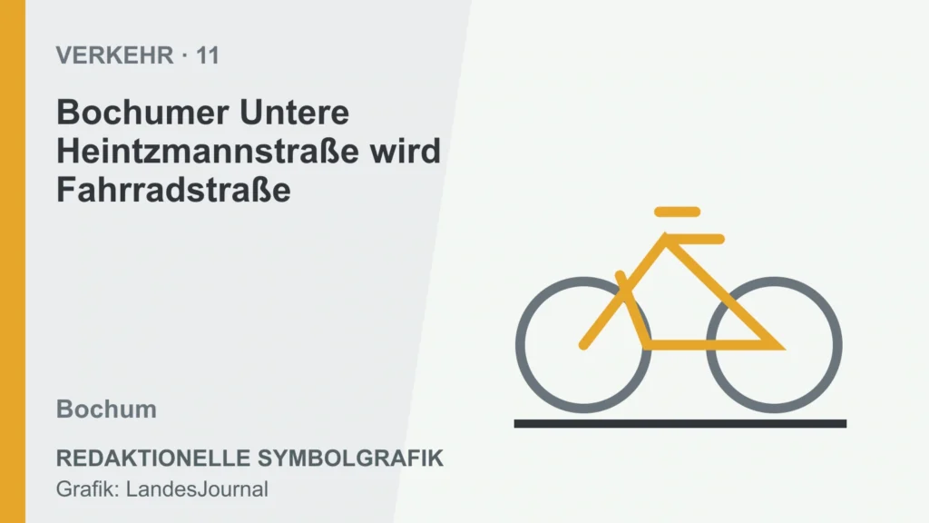 Redaktionelle Symbolgrafik zur Meldung Bochumer Untere Heintzmannstraße wird Fahrradstraße