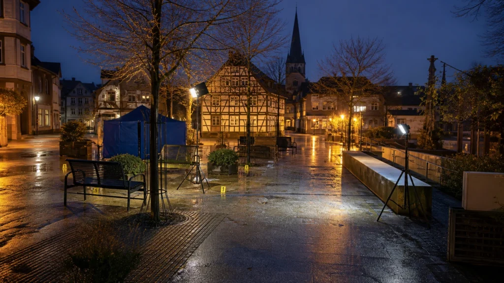 Helle Tagesansicht des Nikolaus-Groß-Platzes in Sprockhövel ohne erkennbare Personen, Gewalt oder Kennzeichen.