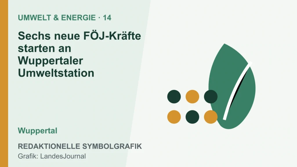 Redaktionelle Symbolgrafik zur Meldung Sechs neue FÖJ-Kräfte starten an Wuppertaler Umweltstation